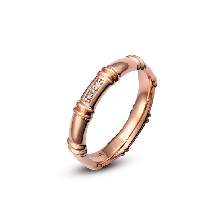 Alliance en or rose 18 carats - Alliance diamants pour Femme | Constance - 1