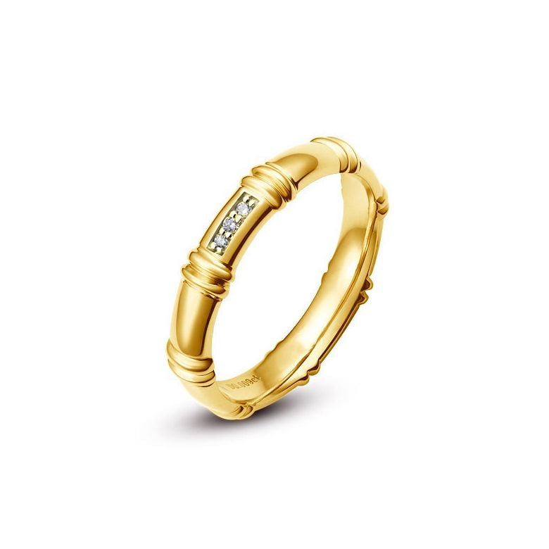 Alliance en or jaune 18 carats - Alliance diamants pour Femme | Hortense - 1