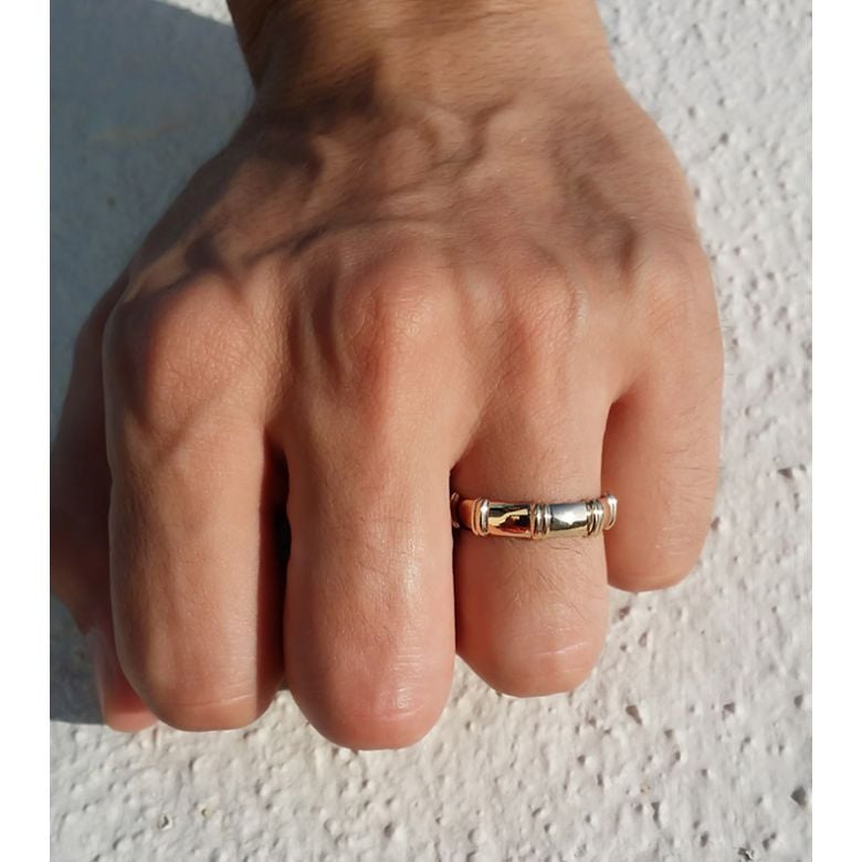 Alliances platine - Alliances diamants pour couple | Bambou platine - 4
