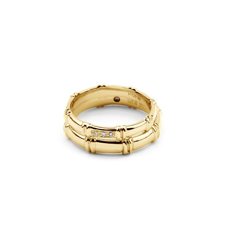 Alliances en or jaune 18 carats - Alliances diamants pour couple | Giulietta & Beethoven - 3