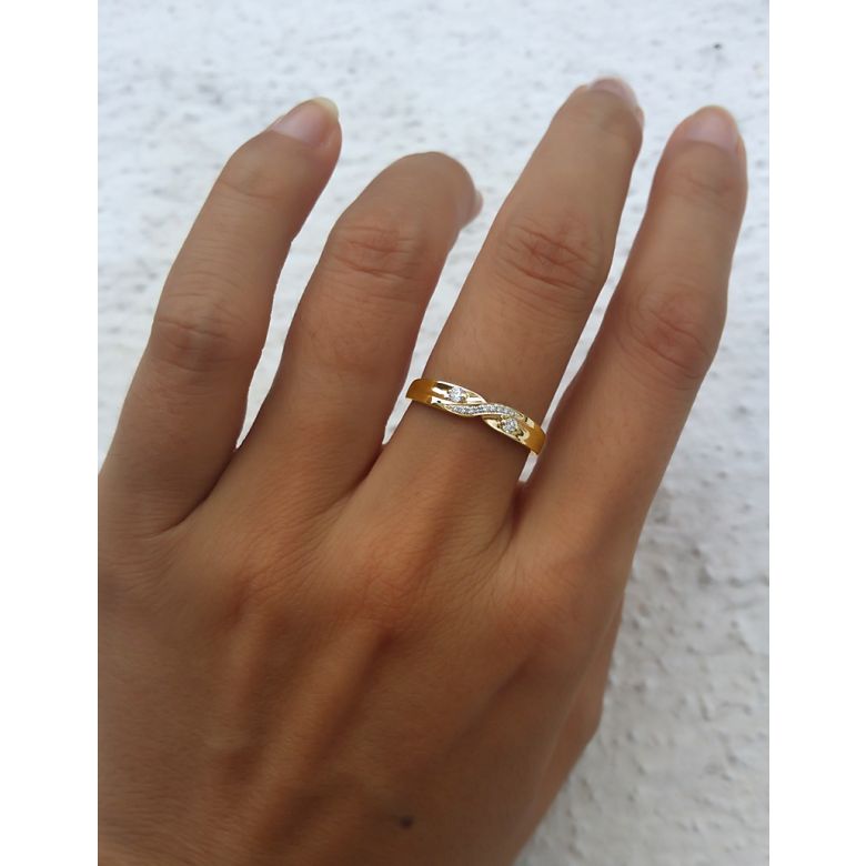 Alliance mariage diamants or jaune. Femme | Hortense - 2