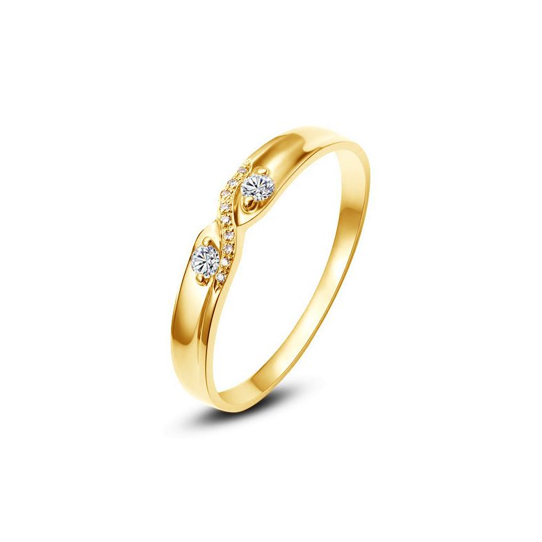 Alliance mariage diamants or jaune. Femme | Hortense - 1