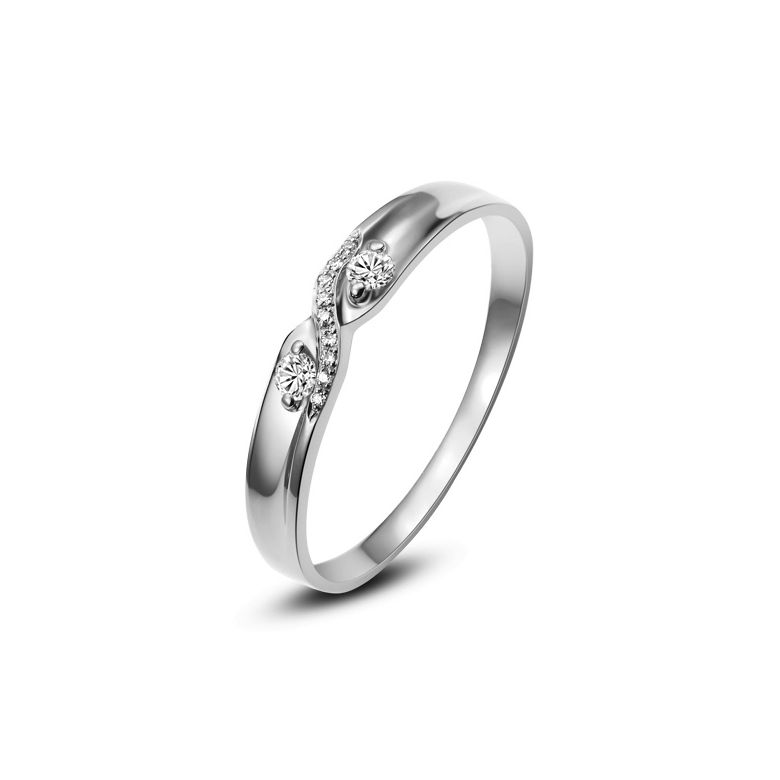 Alliance Monika Platine I Bague de mariage diamant Femme - 1