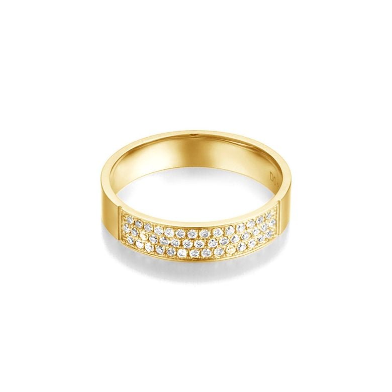Alliance Or Jaune Narkisse - Alliance de Fiançaille en Diamant - Femme | Gemperles - 3