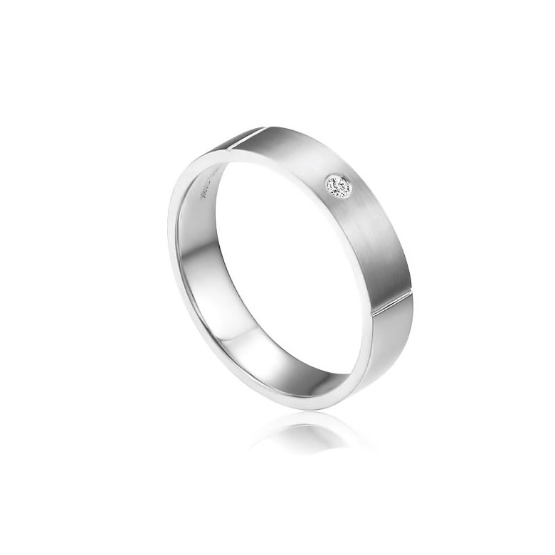Alliance Mariage Homme Platine - 1