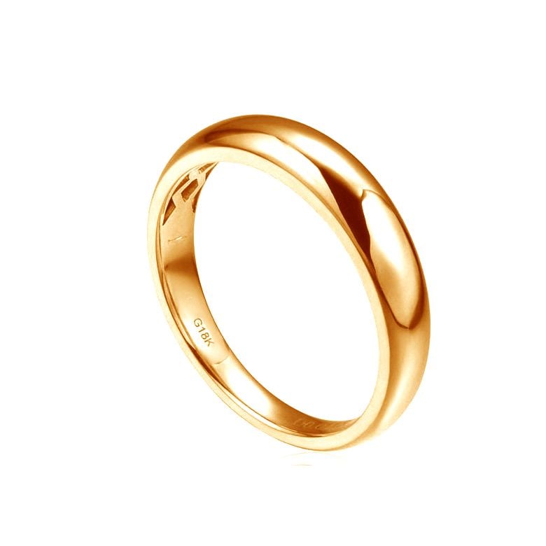 Alliance bombée Or jaune 18 carats Messieurs. 1 diamant 0.010ct | corey - 1