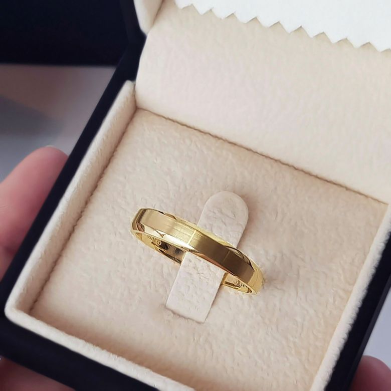 Alliance Homme. Or jaune. Diamant 0.007ct | Dominik - 3