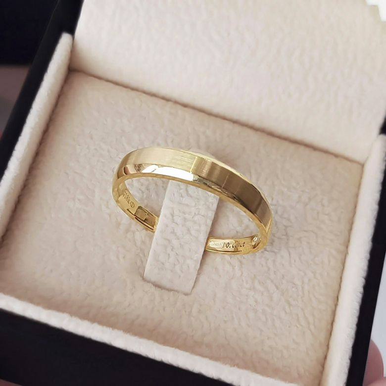 Alliance Homme. Or jaune. Diamant 0.007ct | Dominik - 4