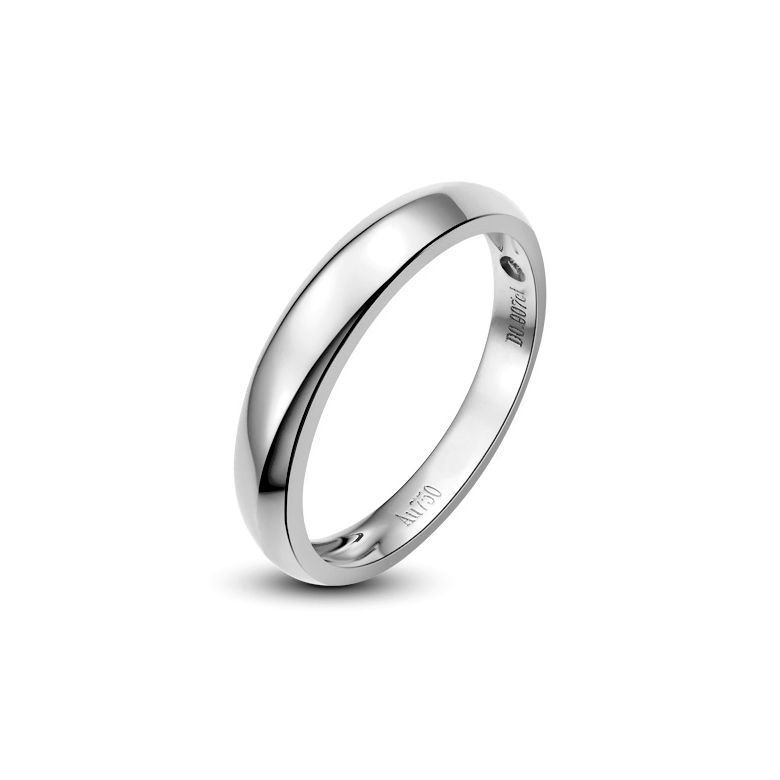 Alliance Homme. Diamant 0.007ct. Platine - 1