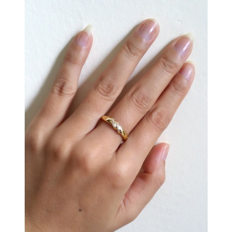 Alliances or mariage - Alliances diamants - Or jaune, Couple 0.07ct - 2