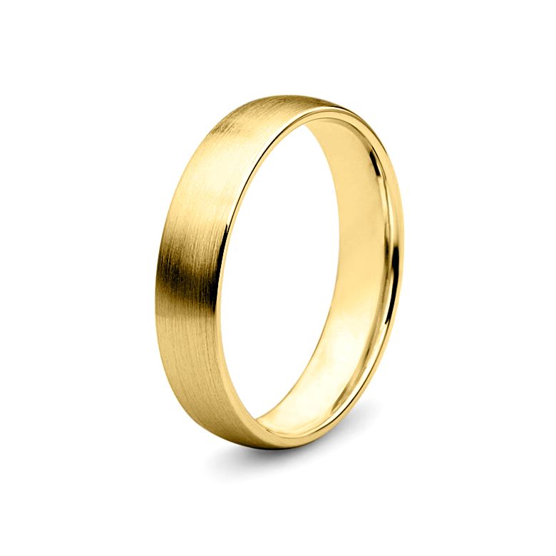 Alliance diamant or jaune - Lignes pures - Homme - 1