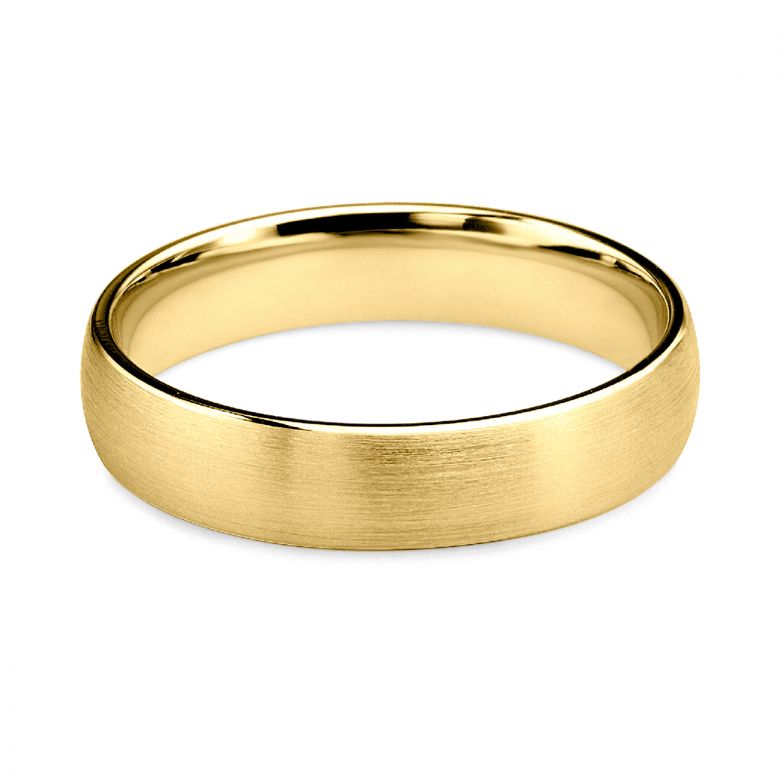 Alliance diamant or jaune - Lignes pures - Homme - 2