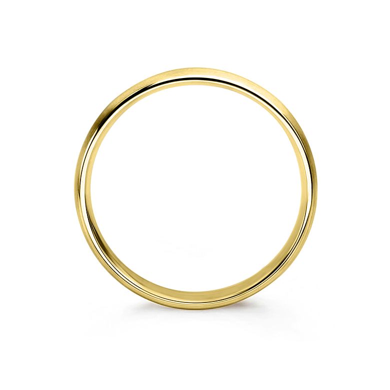 Alliance diamant or jaune - Lignes pures - Homme - 3