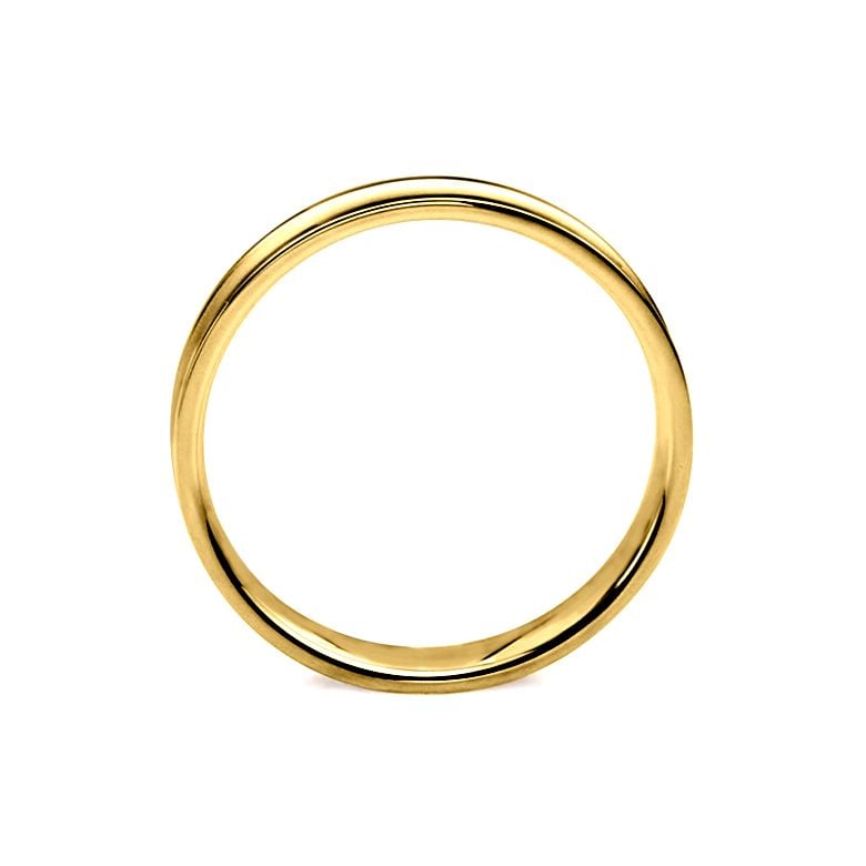Alliance Femme en or jaune et diamant - Incurvation précieuse - 3