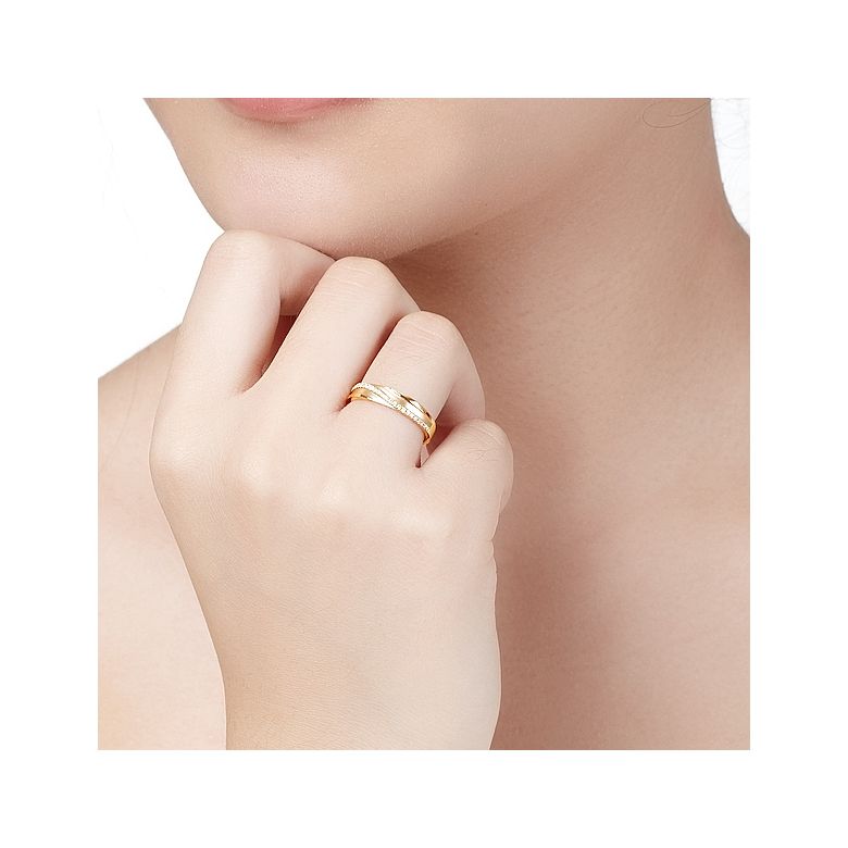 Bague alliance de prestige. Symbole d'union. Or jaune, diamants - 4