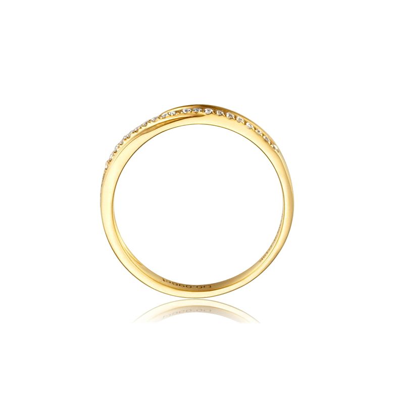 Bague alliance de prestige. Symbole d'union. Or jaune, diamants - 6