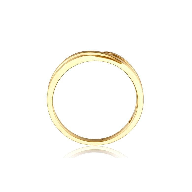 Bague alliance homme lignes obliques - Or jaune, diamant | Eolas - 7