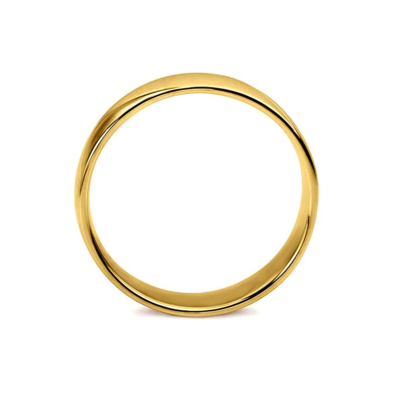 Alliance homme - Lignes fluides or jaune - Polie, brossée - 4