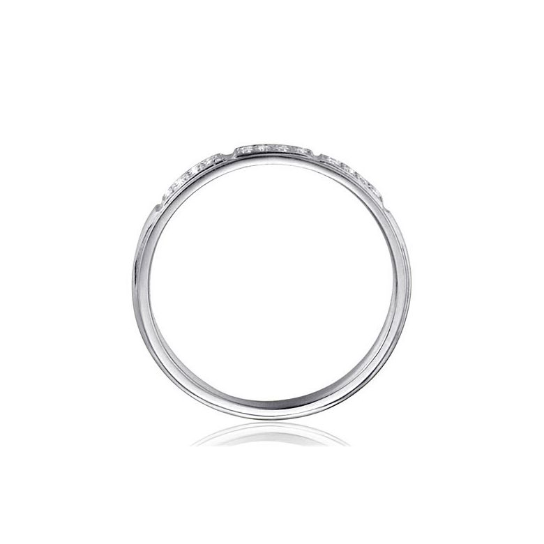 Alliance biseautée femme - Platine - 2
