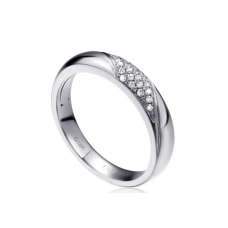 Alliance femme constellation - Or blanc - Diamants | Autour de moi pour madame - 1