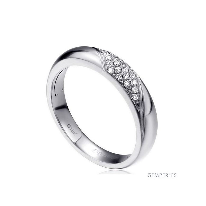 Alliance femme constellation.  Platine & Diamants | Autour de moi pour madame - 1