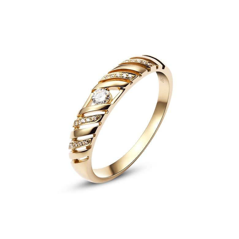 Alliance Femme. Or jaune. Diamants 0.089ct | Ricarda - 1