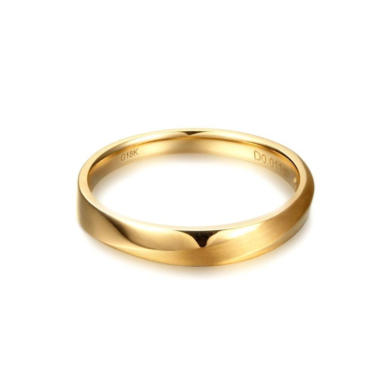 Alliance moderne Homme en Or jaune et Diamant | Ovidio  - 4