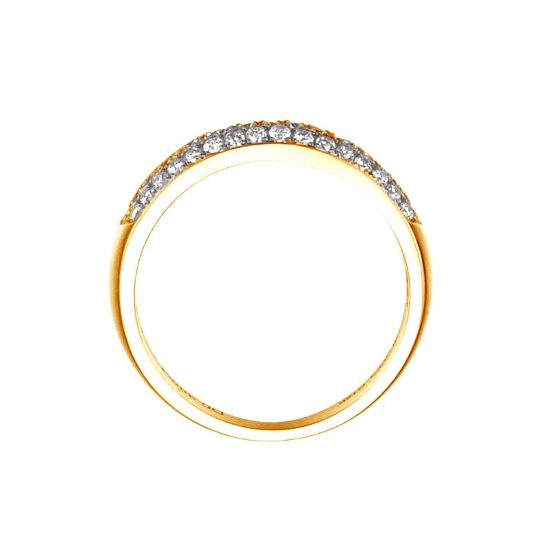 Alliance bombée Or jaune 18 carats. 49 diamants 0.375ct | Bérénice - 4