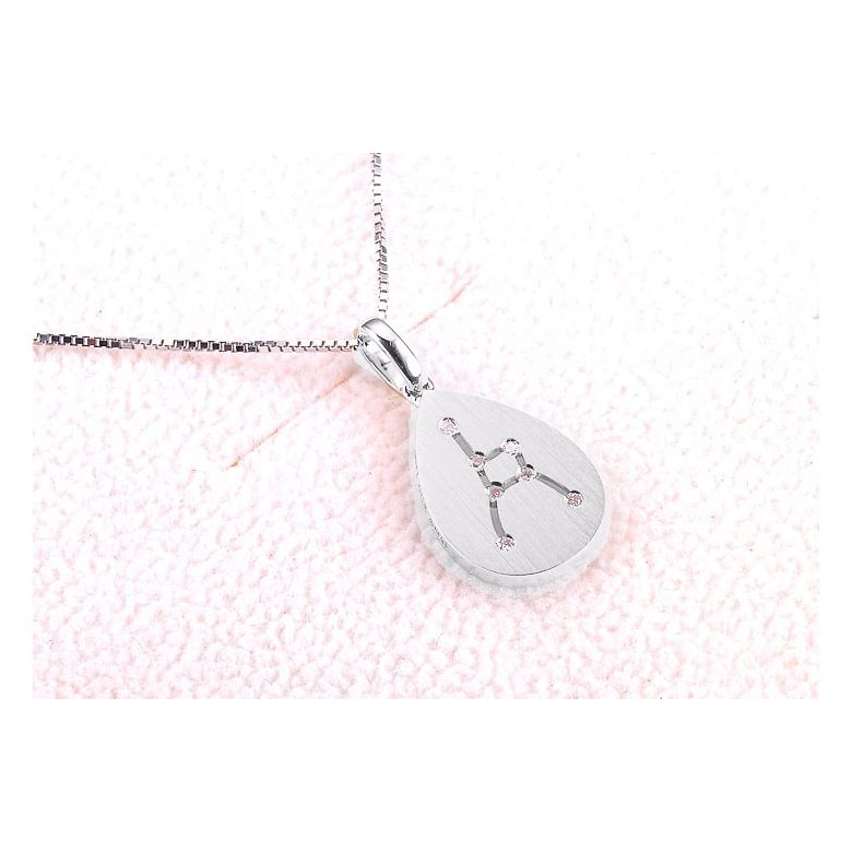 Pendentif astrologique - Constellation du cancer - Or blanc, diamants - 4