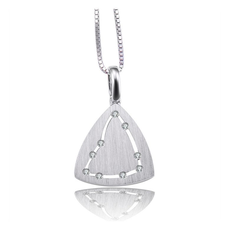 Pendentif signe astrologique - Constellation du capricorne - Or blanc - 1