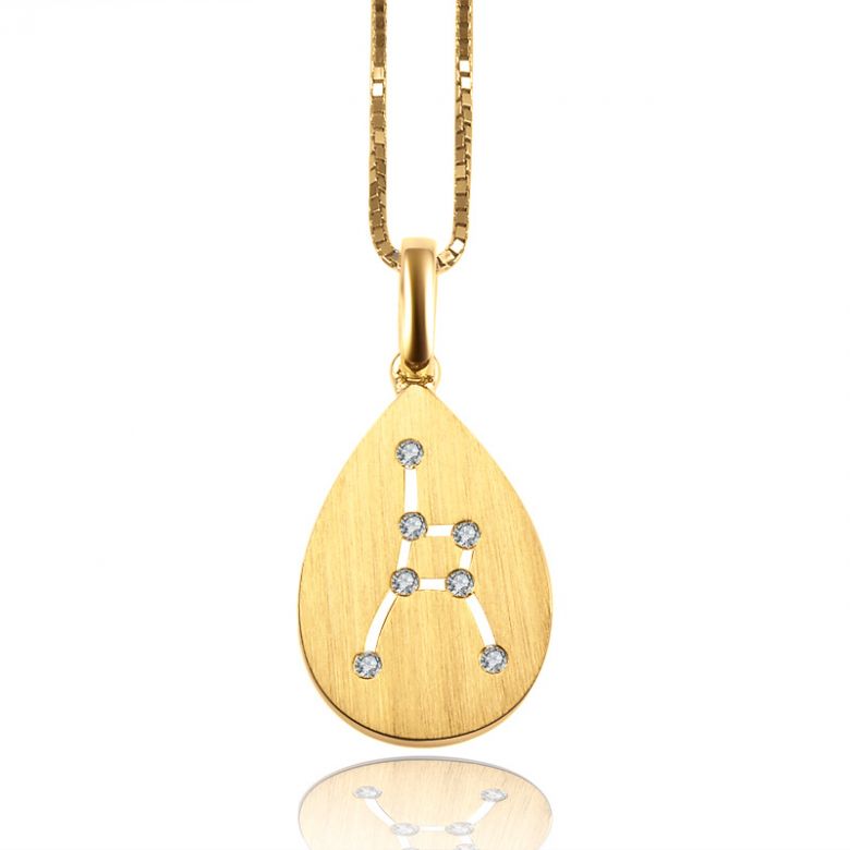 Pendentif astrologique - Constellation du cancer - Or jaune, diamants - 1