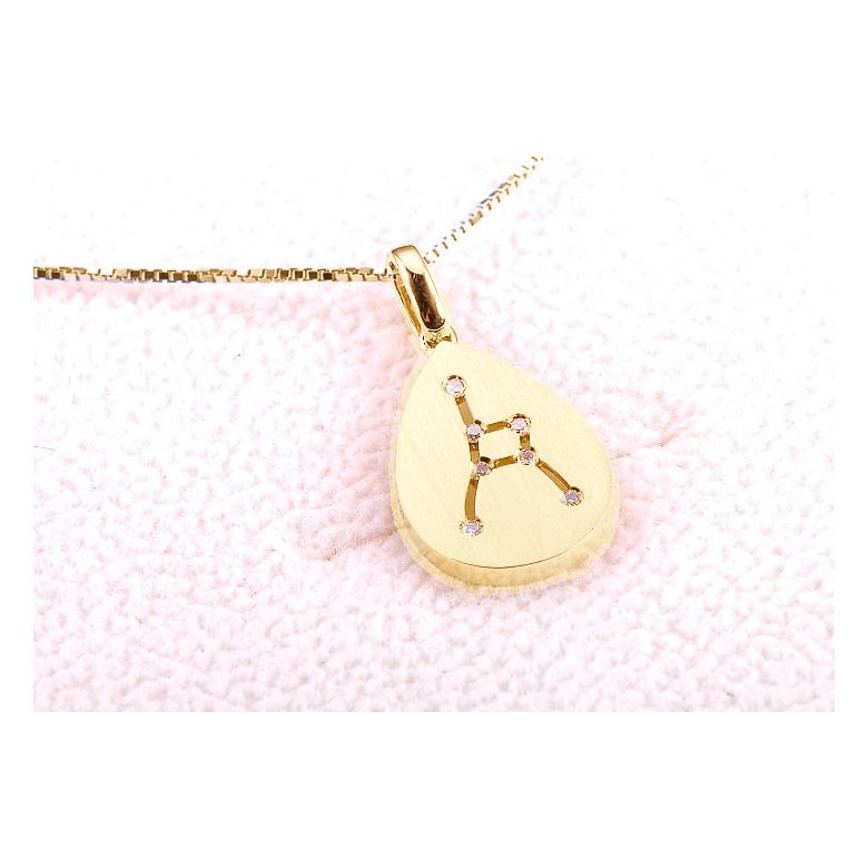 Pendentif astrologique - Constellation du cancer - Or jaune, diamants - 3