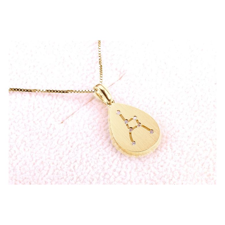 Pendentif astrologique - Constellation du cancer - Or jaune, diamants - 4