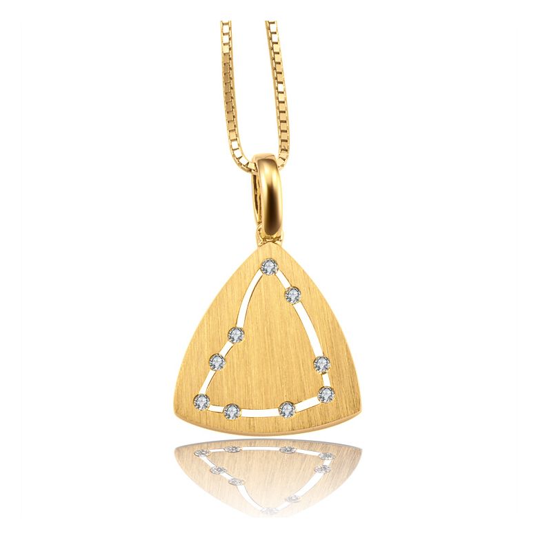 Pendentif signe astrologique - Constellation du capricorne - Or jaune - 1