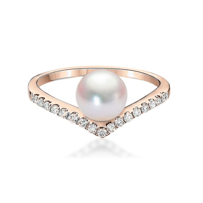 Bague Réflexion 3 or rose - 1