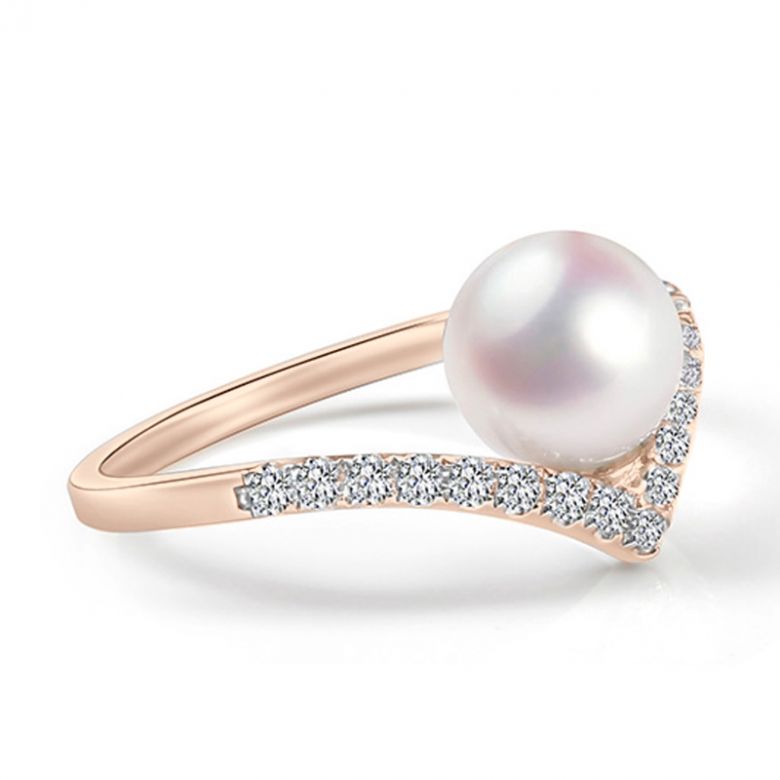Bague Réflexion 3 or rose - 2