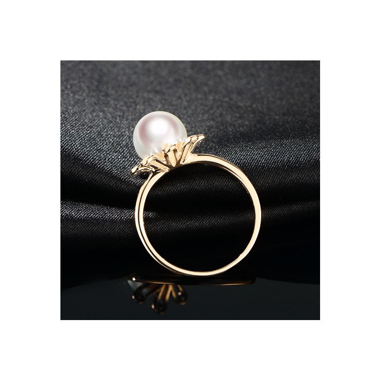 Bague fleur des neiges. Or jaune, pétales de diamants - 4