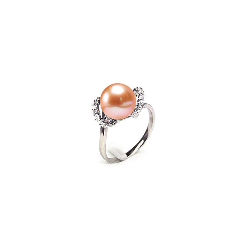 Bague Byzance I  Perle de culture, Or blanc, Diamants - 3