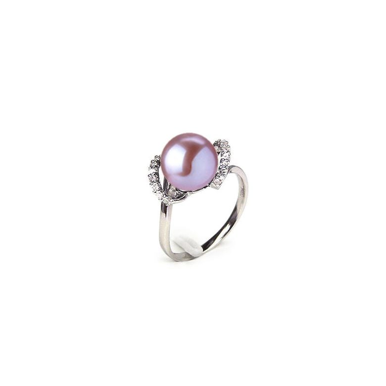 Bague Byzance I  Perle de culture, Or blanc, Diamants - 5