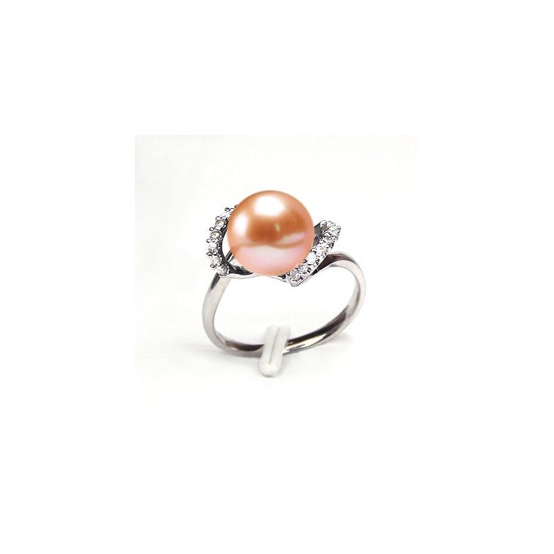 Bague Byzance I  Perle de culture, Or blanc, Diamants - 4