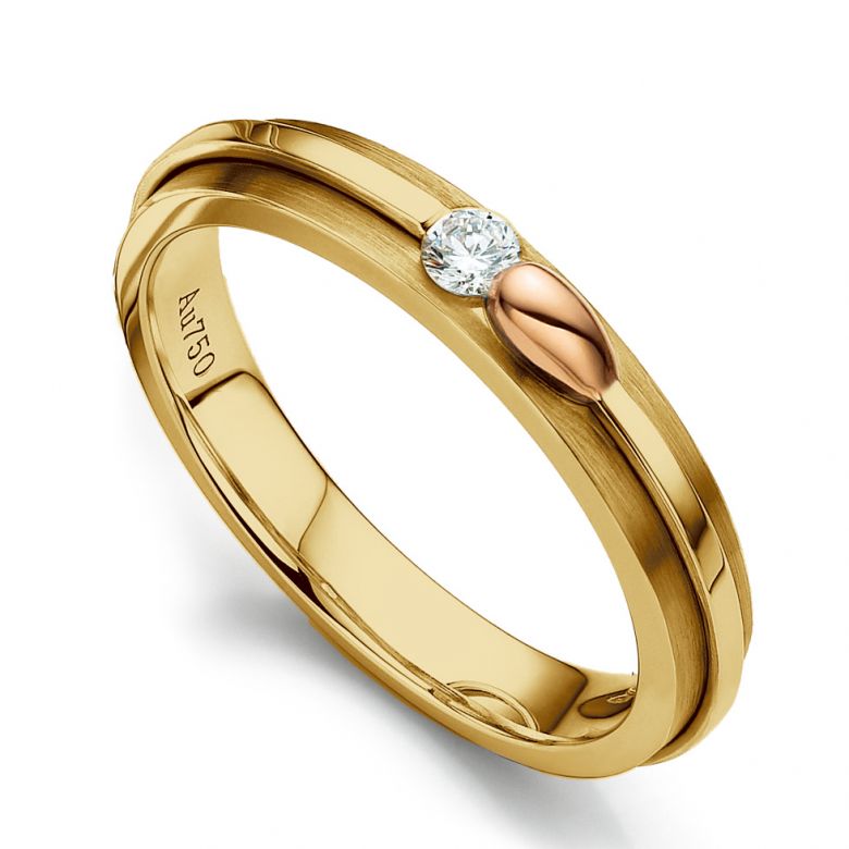 Allumette Diamantée or jaune et rose - 1