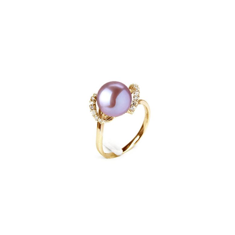 Bague Byzance I  Perle de culture, Or jaune, Diamants - 1