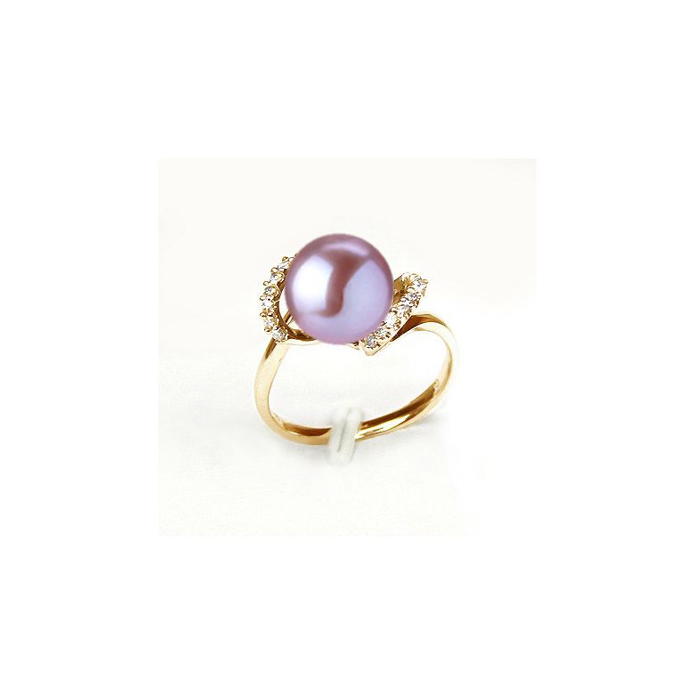 Bague Byzance I  Perle de culture, Or jaune, Diamants - 2