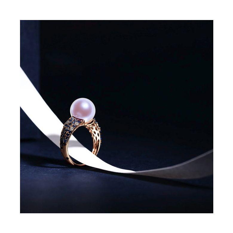 Bague Merlin l'Enchanteur or rose - 8
