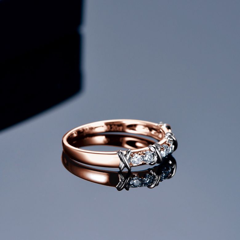 Bague X MODE - 2 or rose - 5