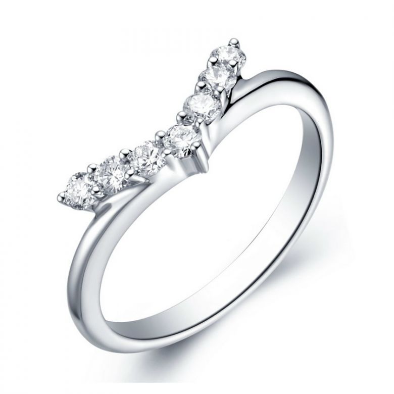 Bague Femme Freedom - Platine, Diamants - Ailes de Colombe | Gemperles - 1