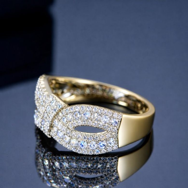 Bague Mandalay I Noeud Or blanc, Diamant - 5