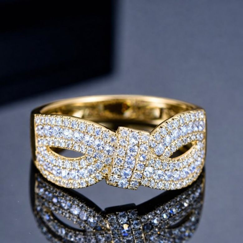 Bague Mandalay I Noeud Or blanc, Diamant - 3