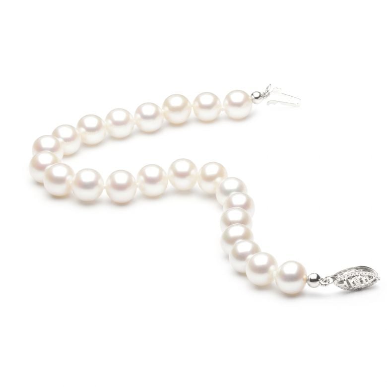 Bracelet perles de culture Femme - Perle eau douce blanche - 7/7.5mm - 2