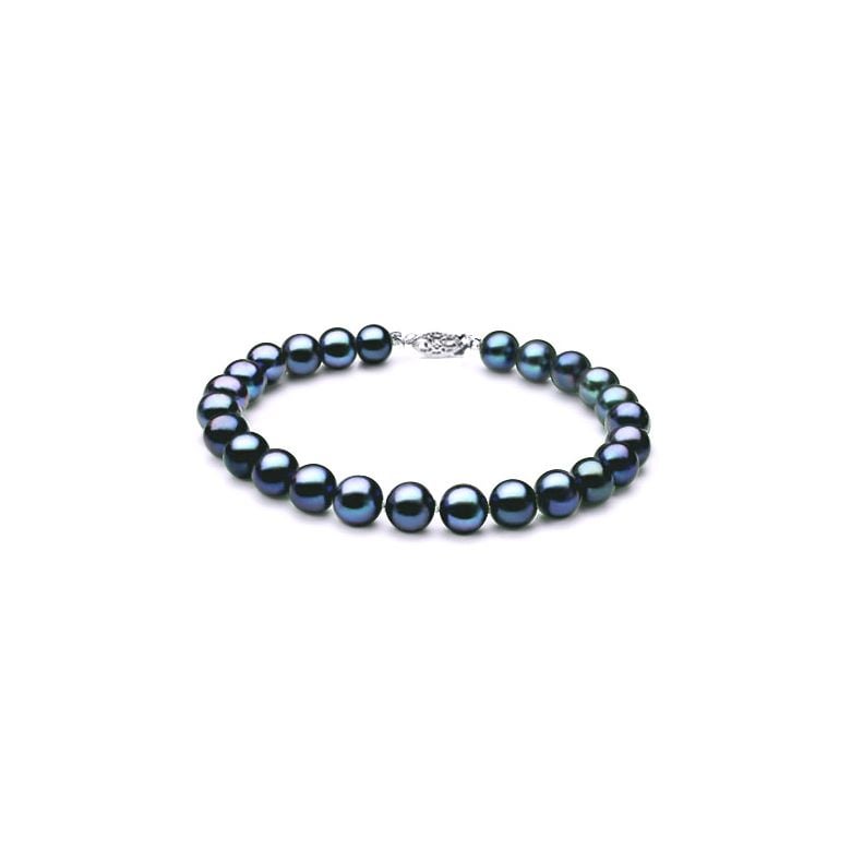 Bracelet Perle Noire 7/7.5mm, AAA - 1